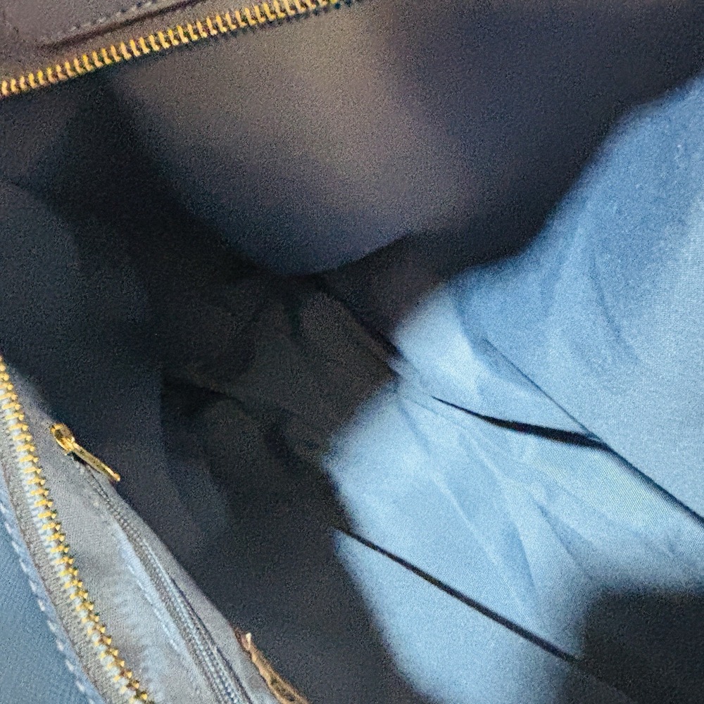 Kenneth Cole Reaction Blue Golf Purse Handbag Bag Roomy Double Handle Zip Clean - Picture 7 of 16